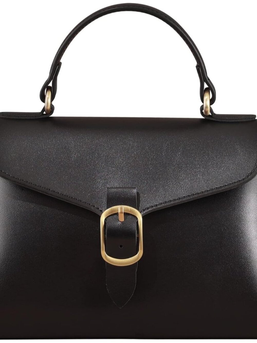 Vintage Vegan Leather Flap Top Handle Bag For Women Retro Casual Purse Simple Sh